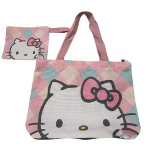 New without tags- Hello Kitty Tote Bag with Matching Makeup Bag